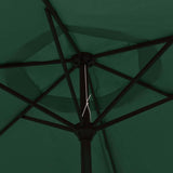 Garden Parasol Green 3m Steel Pole - 45-Degree Angle