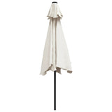 Garden Parasol Sand White 3m Steel Pole - Top-Down View