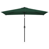 Garden Parasol 200 x 300 cm Green Rectangular - Front View