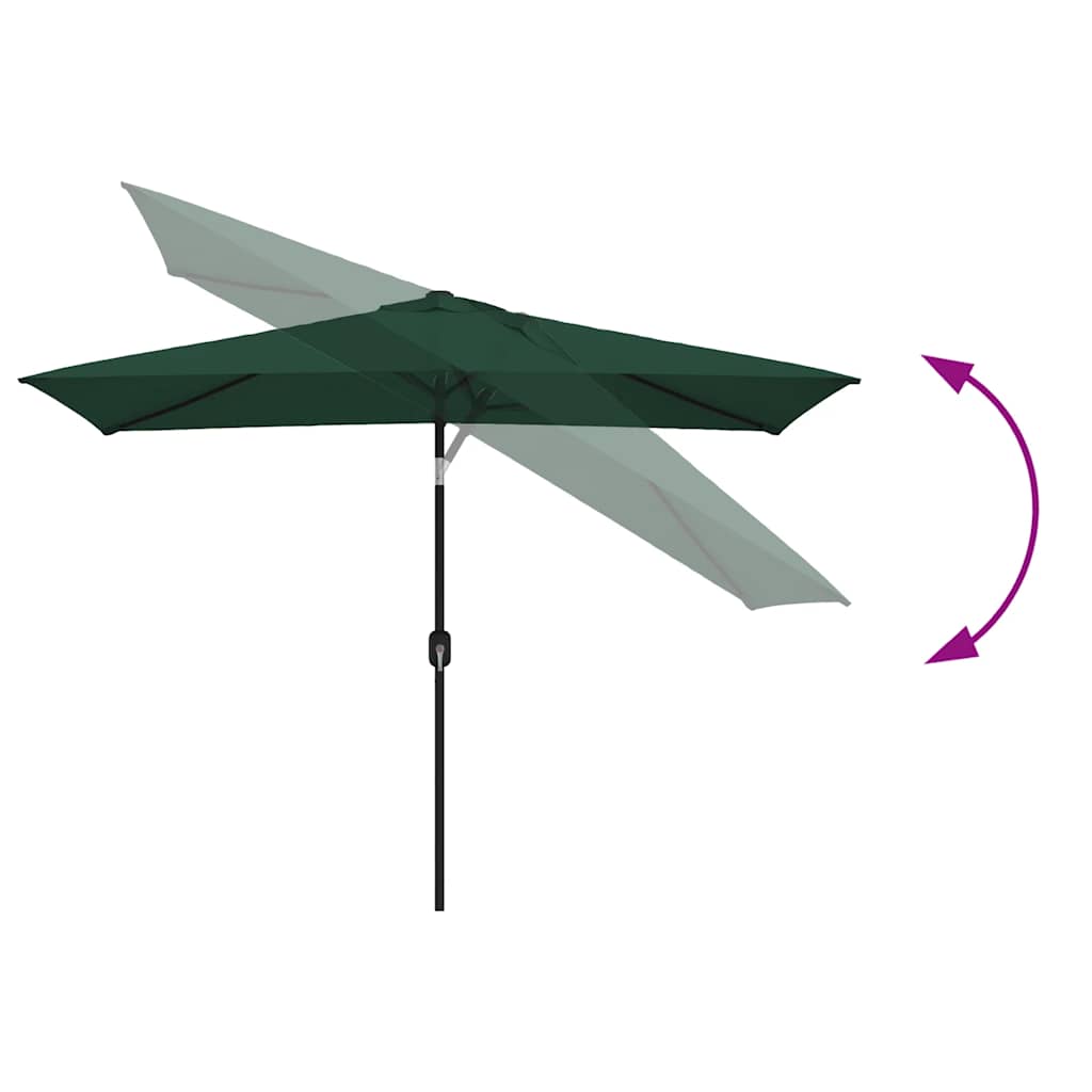 Garden Parasol 200 x 300 cm Green Rectangular