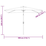 Garden Parasol 200 x 300 cm Green Rectangular