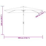 Garden Parasol 200 x 300 cm Green Rectangular - Extra Image