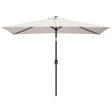 Garden Parasol 200 x 300 cm Sand White Rectangular
