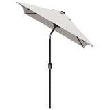 Garden Parasol 200 x 300 cm Sand White Rectangular - Side View