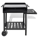 BBQ Stand Charcoal Barbecue 2 Wheels - Front View
