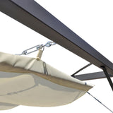 Garden Gazebo with Retractable Roof Canopy - Rear View