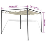 Garden Gazebo with Retractable Roof Canopy - Close-Up Angle