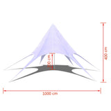 Gazebo Hexagon Star Garden Pavilion 10m - Close-Up Angle