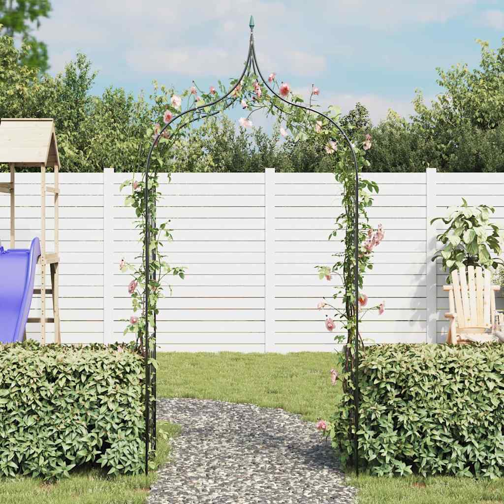 Garden Arch Spike Design Climbing Plants Dark Green