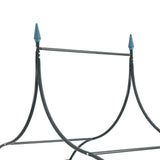 Garden Arch Spike Design Climbing Plants Dark Green - Rear View