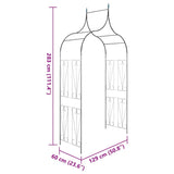 Garden Arch Spike Design Climbing Plants Dark Green - Low Angle