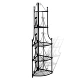 Corner Plant Rack Black - Front View