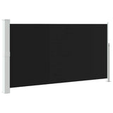 Patio Terrace Side awning 160 x 300 cm Black - Front View