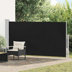 Patio Terrace Side awning 160 x 300 cm Black