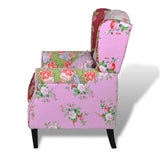 Armchair with Patchwork Design Fabric - Top-Down View