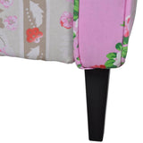 Armchair with Patchwork Design Fabric - Rear View