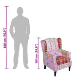 Armchair with Patchwork Design Fabric