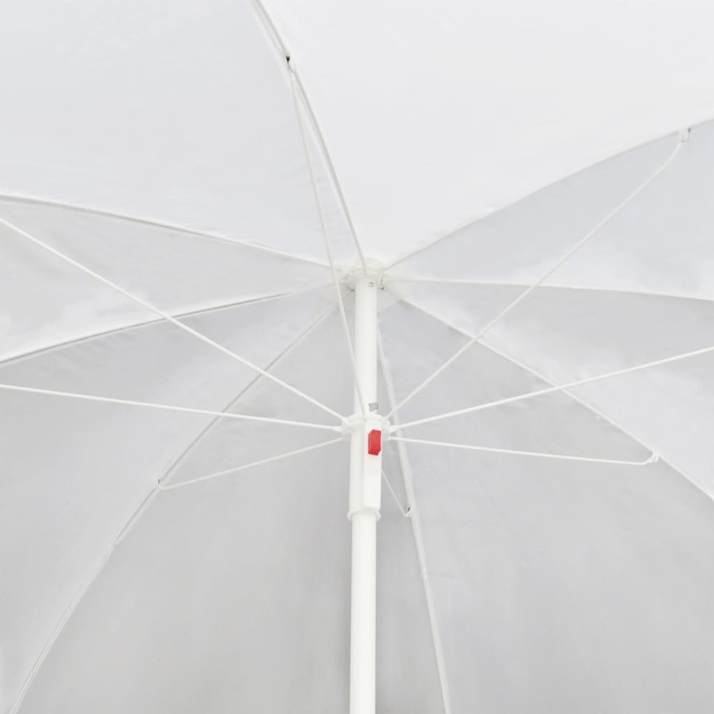 Garden Bed with Parasol Brown Poly Rattan