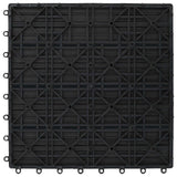 Decking Tile 11 pcs Grey 30 x 30 cm WPC