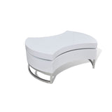 Coffee Table Shape-adjustable High Gloss White - Front View