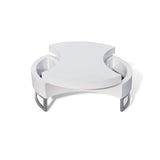 Coffee Table Shape-adjustable High Gloss White - Side View