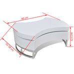 Coffee Table Shape-Adjustable High Gloss White
