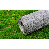 Chicken Wire Fence Galvanised Steel 25x0.5 m Silver - Top-Down View