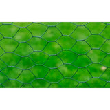 Chicken Wire Fence with PVC Coating 25x1 m Green - Side View