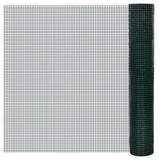 Chicken Wire Fence Galvanised with PVC Coating 10x1 m Green