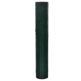 Chicken Wire Fence Galvanised with PVC Coating 10x1 m Green - Front View