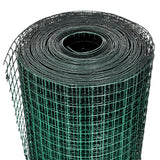 Chicken Wire Fence Galvanised with PVC Coating 25x1 m Green - Side View