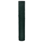 Chicken Wire Fence Galvanised with PVC Coating 25x1 m Green