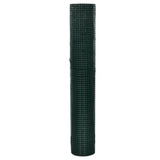 Chicken Wire Fence Galvanised with PVC Coating 25x1 m Green - Front View