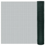 Chicken Wire Fence Galvanised with PVC Coating 25x1 m Green