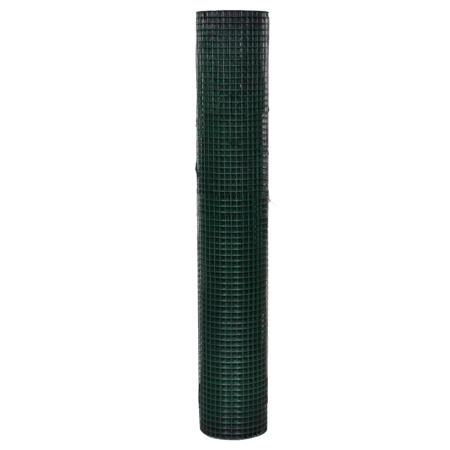 Chicken Wire Fence Galvanised Steel 1x25 m Green