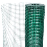 Chicken Wire Fence Galvanised Steel 1x25 m Green - Top-Down View