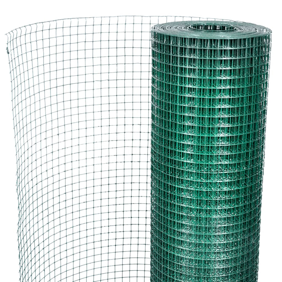 Chicken Wire Fence Galvanised Steel 1x25 m Green