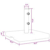 Granite Parasol Base Umbrella Holder 20kg - Rear View