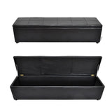 Storage Bench Black Large Size - Rear View