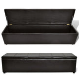 Storage Bench Brown Large Size - Rear View