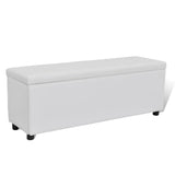 Storage Bench White Medium Size - Front View