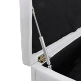 Storage Bench White Medium Size - 45-Degree Angle