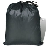 Motorcycle Cover Grey Polyester - Top-Down View