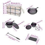 Dutch Oven Set 9pcs - Low Angle