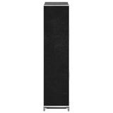 Fabric Shoe Cabinet with Cover 58 x 28 x 106 cm Black