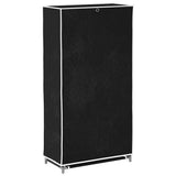 Fabric Shoe Cabinet with Cover 58 x 28 x 106 cm Black