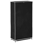 Fabric Shoe Cabinet with Cover 58 x 28 x 106 cm Black