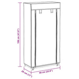 Fabric Shoe Cabinet with Cover 58 x 28 x 106 cm Black