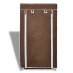 Shoe Cabinet with Cover 58 x 28 x 106 cm Brown Fabric