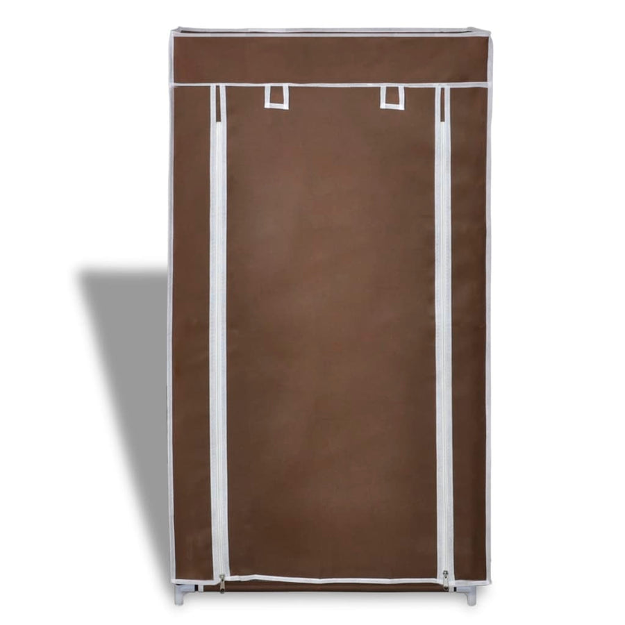 Shoe Cabinet with Cover 58 x 28 x 106 cm Brown Fabric